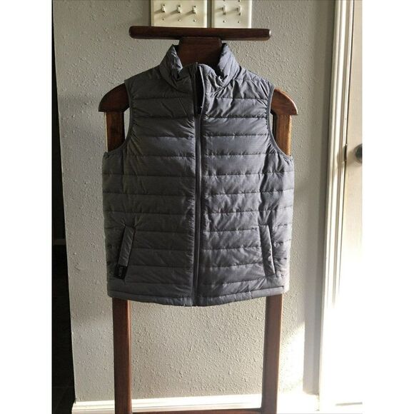 ACRUX MEN’S LIGHT PUFFER GREY ZIP UP VEST SIZE SMALL - Picture 1 of 6
